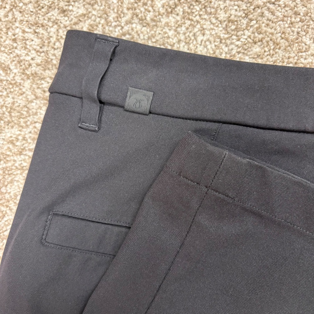 Lululemon Commission Pants Mens 31x29 Black Warpstreme Tapered Slim Chino Travel